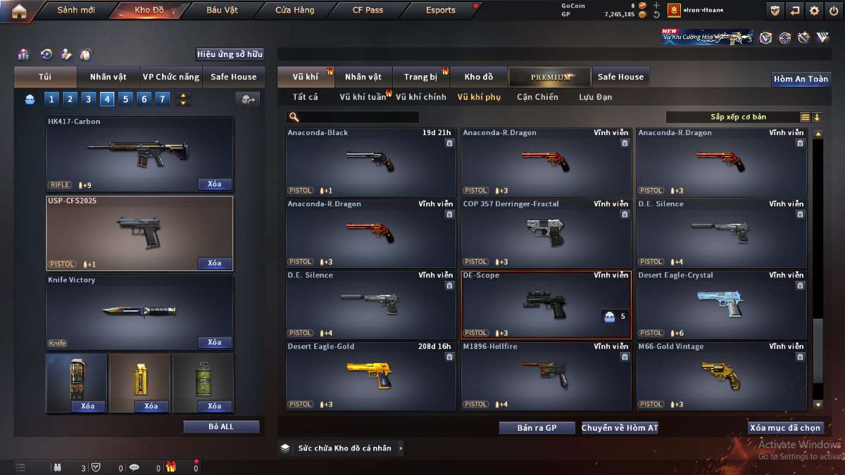 shop acc cf uy tin gia re